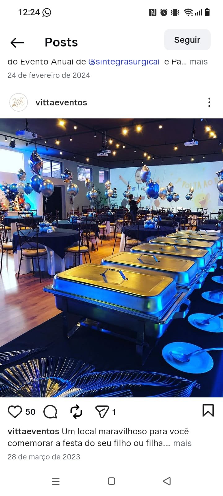 Salão decorado para festa de aniversário